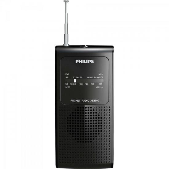 Rádio Portátil AM/FM AE1500X/78 Preto PHILIPS por 0,00 à vista no boleto/pix ou parcele em até 1x sem juros. Compre na loja Mundomax!