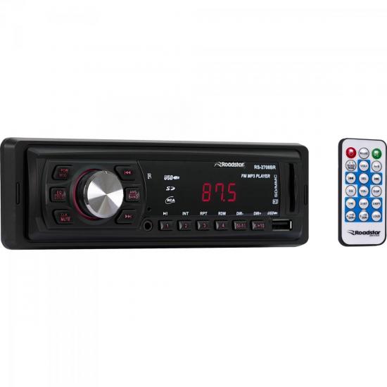 Auto Rádio USB/SD/FM RS2708BR Preto ROADSTAR por 0,00 à vista no boleto/pix ou parcele em até 1x sem juros. Compre na loja Mundomax!