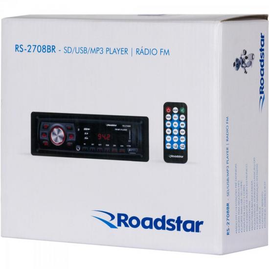Auto Rádio USB/SD/FM RS2708BR Preto ROADSTAR por 0,00 à vista no boleto/pix ou parcele em até 1x sem juros. Compre na loja Mundomax!