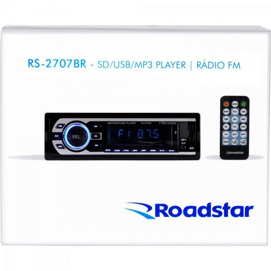 Auto Rádio USB/SD/AUX/FM/AM RS-2707BR ROADSTAR por 0,00 à vista no boleto/pix ou parcele em até 1x sem juros. Compre na loja Mundomax!