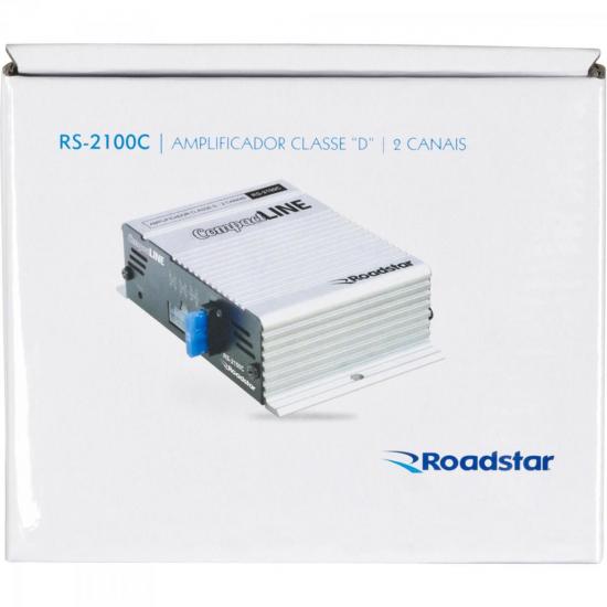 Amplificador \"D\" 140W RMS 2 Ohms 2 Canais COMPACT RS-2100C ROADSTAR por 0,00 à vista no boleto/pix ou parcele em até 1x sem juros. Compre na loja Mundomax!
