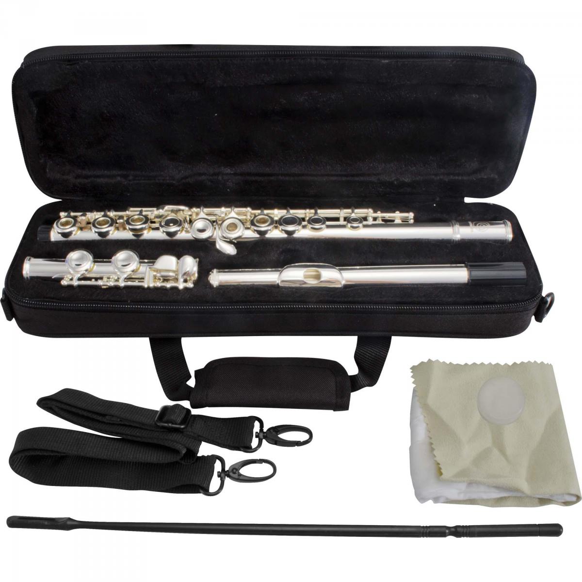 Flauta Transversal C Harmonics HFL-5237S Prata - Mundomax