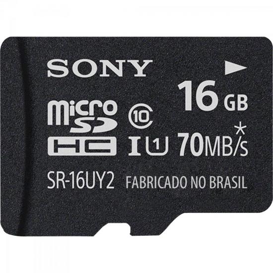Cartão de Memória 16GB Micro SDHC com Adaptador CLASSE 10 SR-16UY2 SONY (58755)