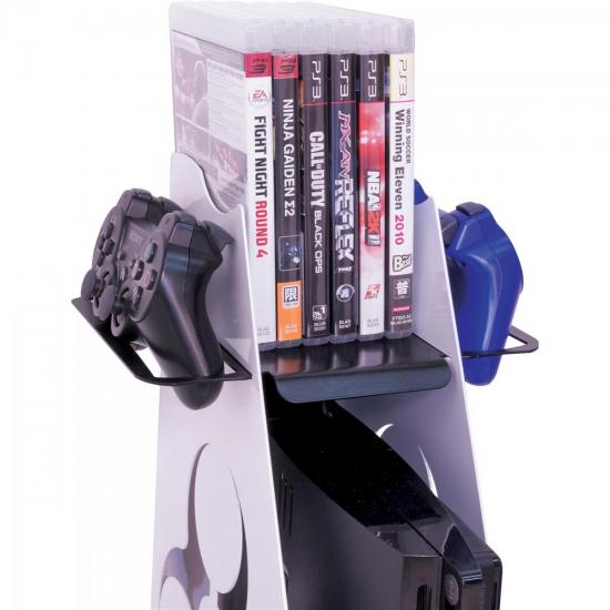 Suporte Para Video-Games MULTI-GAMES Branco MULTIVISÃO por 0,00 à vista no boleto/pix ou parcele em até 1x sem juros. Compre na loja Mundomax!