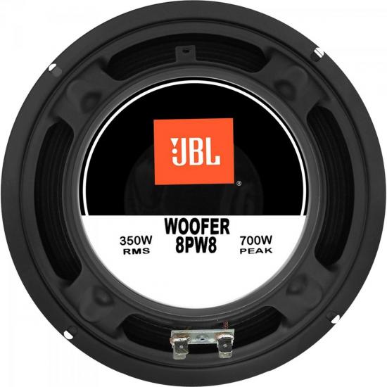 Alto Falante Woofer 8\" 350W RMS 8 Ohms 8PW8 JBL por 0,00 à vista no boleto/pix ou parcele em até 1x sem juros. Compre na loja Mundomax!