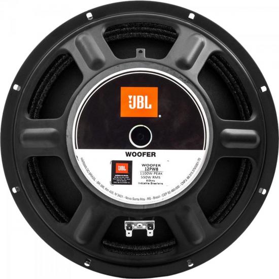 Alto Falante Woofer 12\" 550W RMS 8 Ohms 12PW8 JBL por 0,00 à vista no boleto/pix ou parcele em até 1x sem juros. Compre na loja Mundomax!