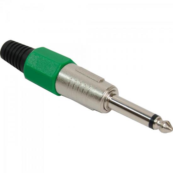 Plug P10 Macho Mono PGPZ0023 Verde STORM 10 unidades por 18,00 à vista no boleto/pix ou parcele em até 1x sem juros. Compre na loja Mundomax!
