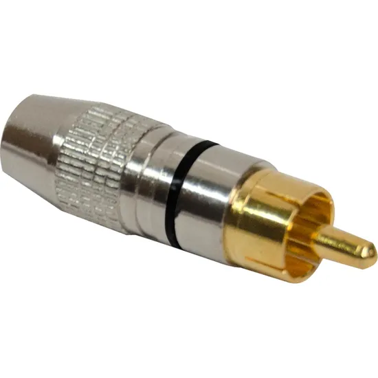 Plug RCA Profissional Metal PGRC0012 Preto Storm (58982)