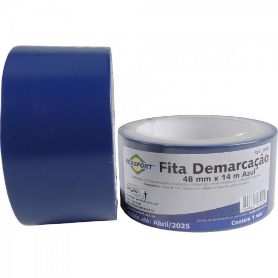 Fita Demarcação de Solo 48mm X 14m Azul Brasfort por 16,99 à vista no boleto/pix ou parcele em até 1x sem juros. Compre na loja Mundomax!