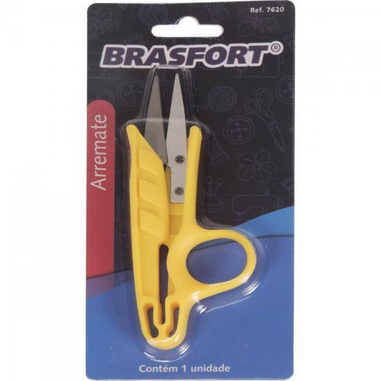 Tesoura ARREMATE Amarela BRASFORT por 0,00 à vista no boleto/pix ou parcele em até 1x sem juros. Compre na loja Mundomax!