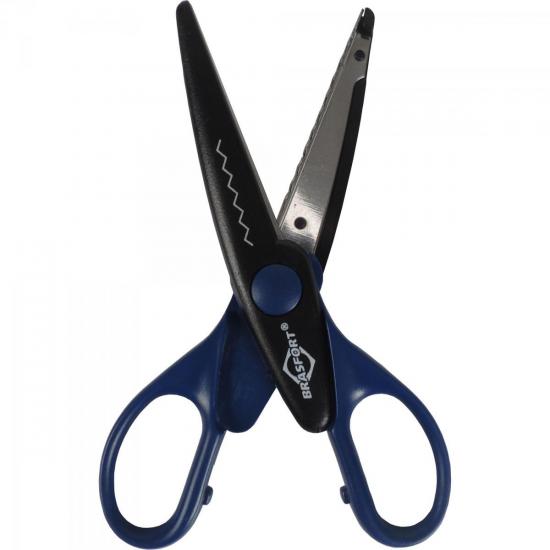 Tesoura PICOTAR 6.1/4 Azul BRASFORT por 8,90 à vista no boleto/pix ou parcele em até 1x sem juros. Compre na loja Mundomax!