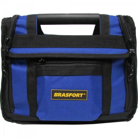 Bolsa Para Ferramentas 14 BOLSOS FECHADOS Azul/Preto BRASFORT por 0,00 à vista no boleto/pix ou parcele em até 1x sem juros. Compre na loja Mundomax!