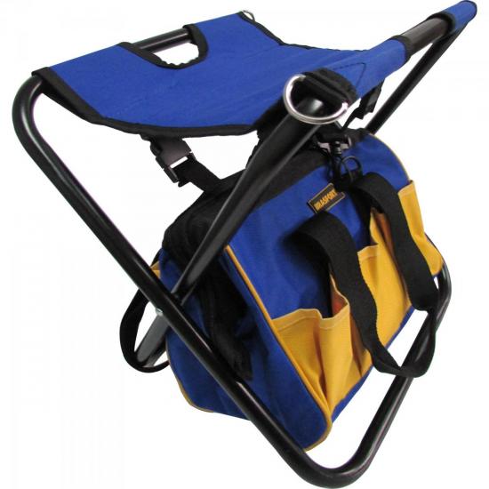 Banqueta Para Ferramentas 7 BOLSOS Azul BRASFORT por 0,00 à vista no boleto/pix ou parcele em até 1x sem juros. Compre na loja Mundomax!