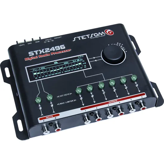 Processador de Áudio com 2 Entradas 6 Saídas STX2496 STETSOM (59041)