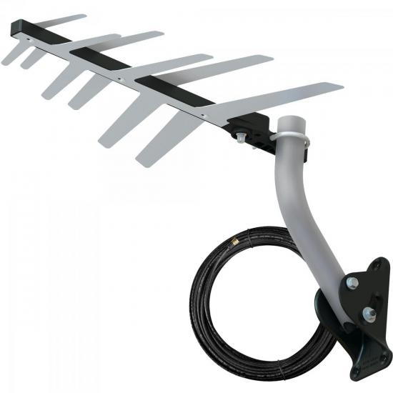 Antena Externa TV 2 em 1 UHF/HD com Cabo Exclusivo FULL HD DTV-1500 por 0,00 à vista no boleto/pix ou parcele em até 1x sem juros. Compre na loja Mundomax!