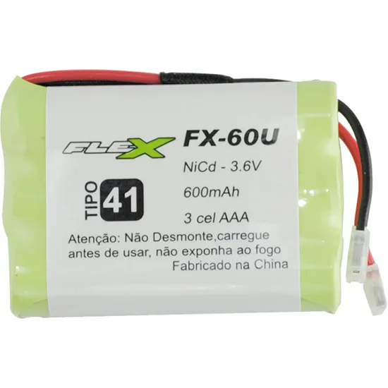 Bateria Universal Telefone Sem Fio 3,6V AAA 600mAh FX-60U Flex por 25,99 à vista no boleto/pix ou parcele em até 1x sem juros. Compre na loja Mundomax!