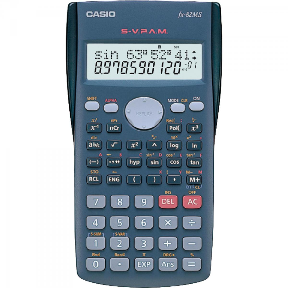 Calculadora Científica 240 Funções FX-82MS-SC4-DH Cinza CASIO