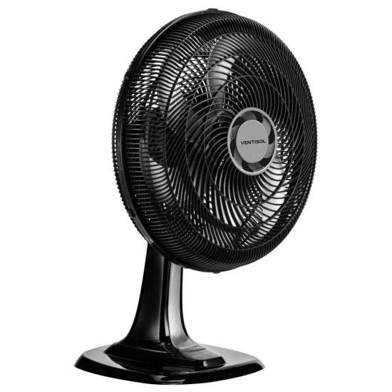 Ventilador de Mesa Ventisol Turbo 6 40cm Preto/Cinza 127v por 195,00 à vista no boleto/pix ou parcele em até 7x sem juros. Compre na loja Mundomax!