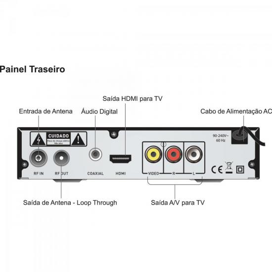 Conversor Digital HD SD e 1-Seg ADV-ISDBT01 Preto IMAGEVOX por 0,00 à vista no boleto/pix ou parcele em até 1x sem juros. Compre na loja Mundomax!