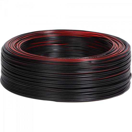 Fio Paralelo 2x0,75mm Nacional Preto/Vermelho TECHNOISE por 0,00 à vista no boleto/pix ou parcele em até 1x sem juros. Compre na loja Mundomax!