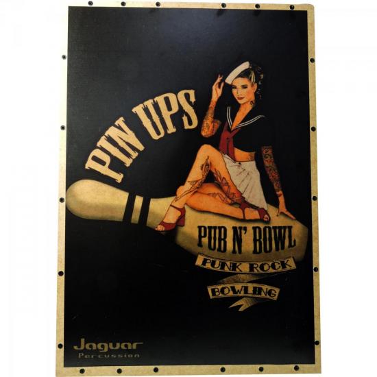 Cajon Eletroacústico Inclinado PIN-UP BOWLING K2-EQ-008 JAGUAR por 0,00 à vista no boleto/pix ou parcele em até 1x sem juros. Compre na loja Mundomax!