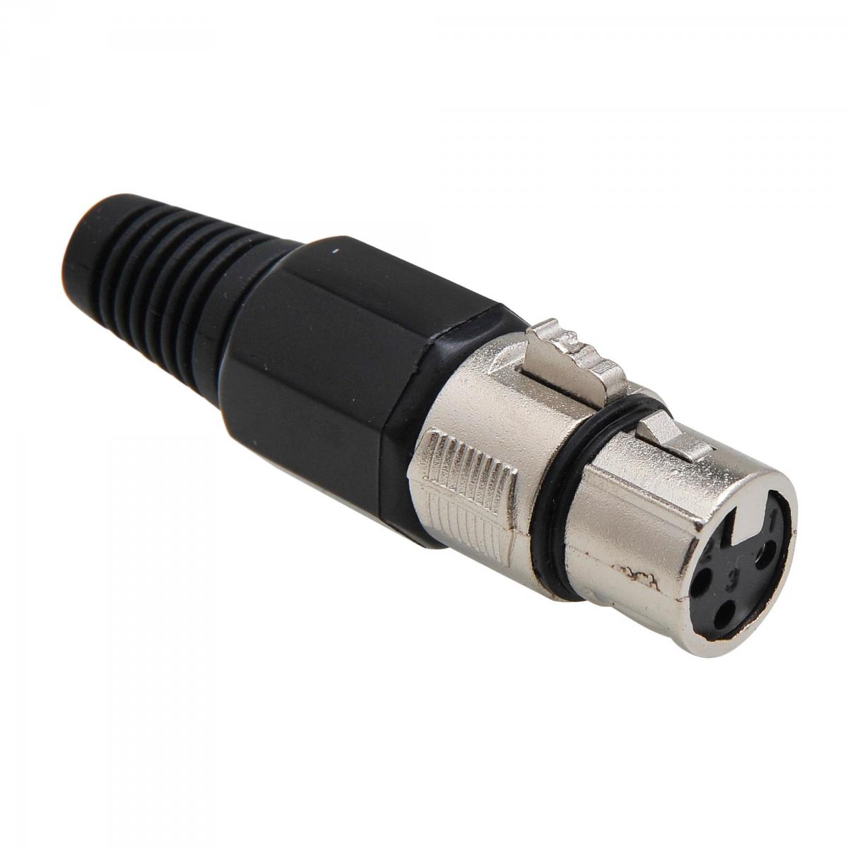 Conector Cannon XLR Fêmea JCCN0004 Plástico Preto Storm - 5