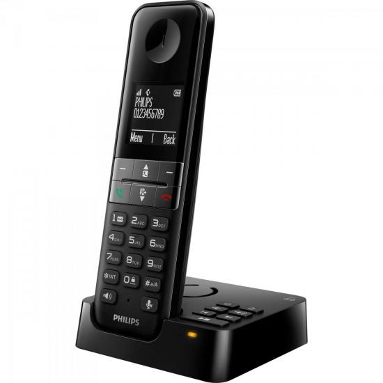 Telefone sem Fio com Identificador/Secretária/Viva-Voz D4551B/BR Preto por 0,00 à vista no boleto/pix ou parcele em até 1x sem juros. Compre na loja Mundomax!