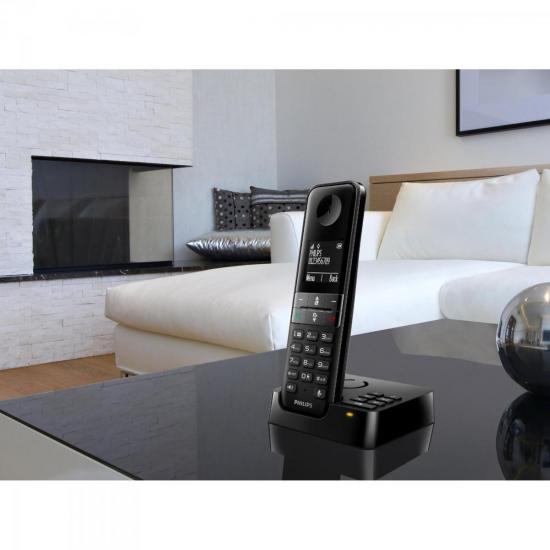 Telefone sem Fio com Identificador/Secretária/Viva-Voz D4551B/BR Preto por 0,00 à vista no boleto/pix ou parcele em até 1x sem juros. Compre na loja Mundomax!