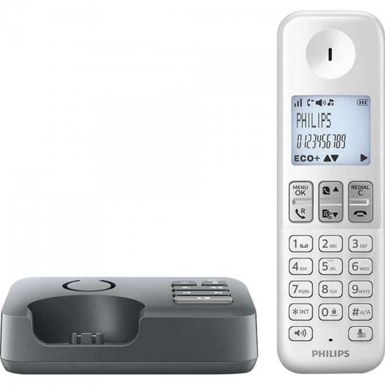 Telefone sem Fio com ID/Secretária/Viva-Voz D2351WG/BR Branco PHILIPS por 0,00 à vista no boleto/pix ou parcele em até 1x sem juros. Compre na loja Mundomax!