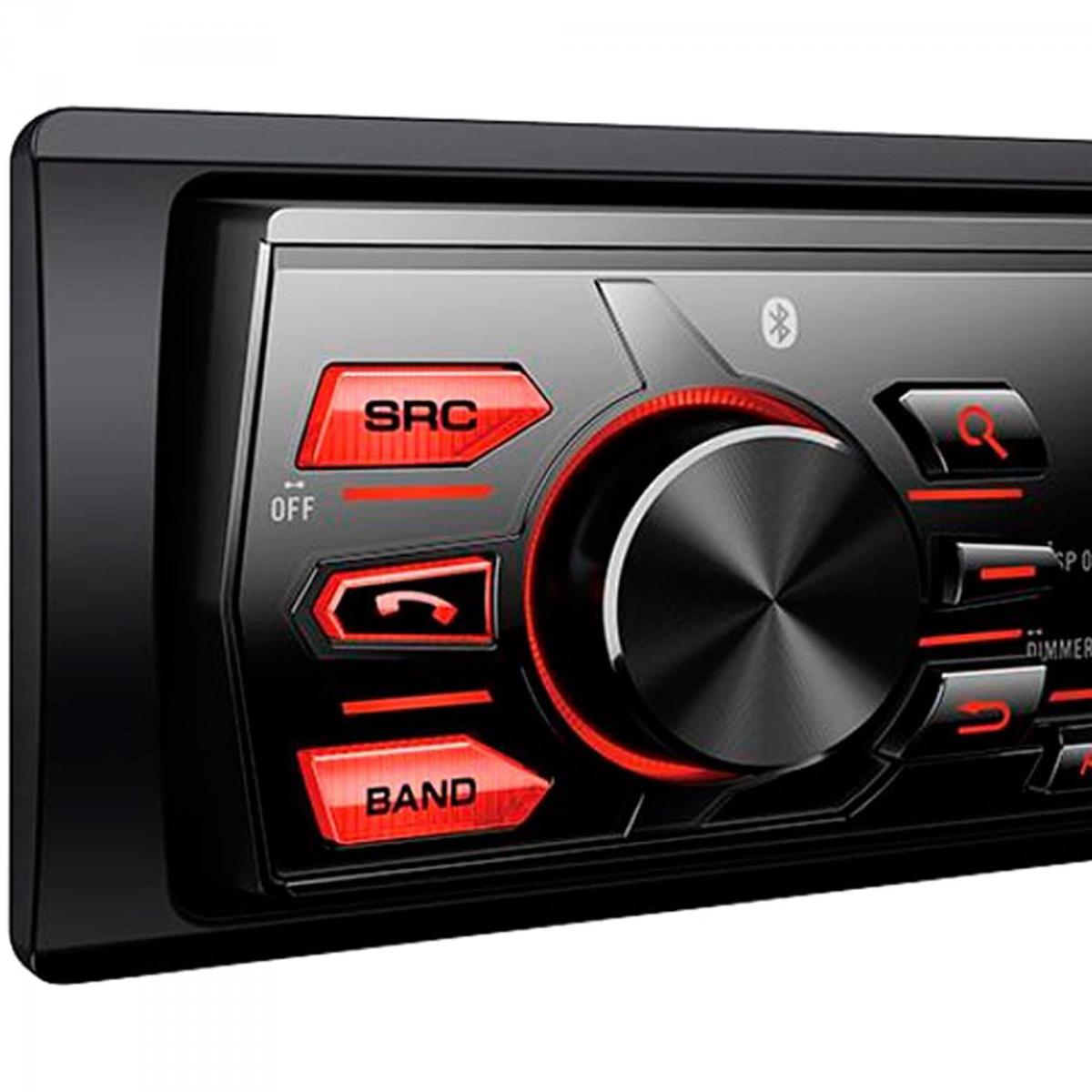 Auto Rádio USB/AM/FM/Bluetooth MVH-288BT Preto PIONEER - Mundomax