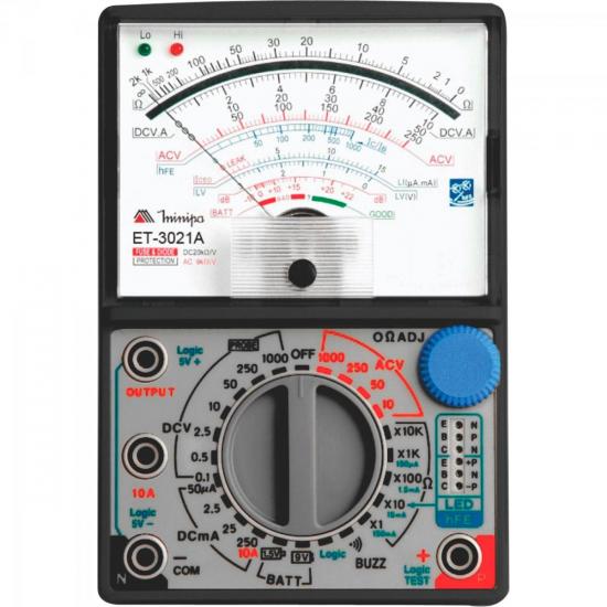 Multímetro Analógico ET3021A MINIPA por 0,00 à vista no boleto/pix ou parcele em até 1x sem juros. Compre na loja Mundomax!