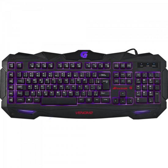 Teclado Gamer Multimídia SPIDER VENOM 2 GK-705 Preto/Vermelho FORTREK por 183,90 à vista no boleto/pix ou parcele em até 7x sem juros. Compre na loja Mundomax!