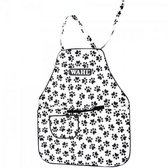Avental Pet Profissional S-0001-DP Branco com Pegadas Pretas WAHL por 0,00 à vista no boleto/pix ou parcele em até 1x sem juros. Compre na loja Mundomax!