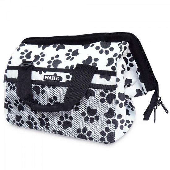 Bolsa Pet Profissional WTB-3009 Branca com Pegadas Pretas WAHL por 0,00 à vista no boleto/pix ou parcele em até 1x sem juros. Compre na loja Mundomax!