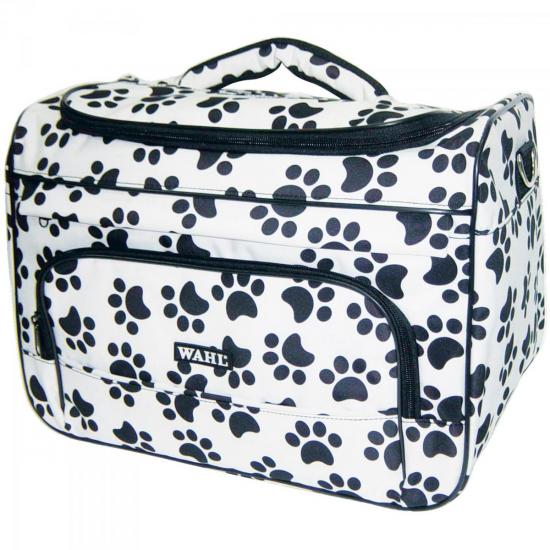Bolsa Pet Profissional BG-5084-DP Branca com Pegadas Pretas WAHL por 0,00 à vista no boleto/pix ou parcele em até 1x sem juros. Compre na loja Mundomax!