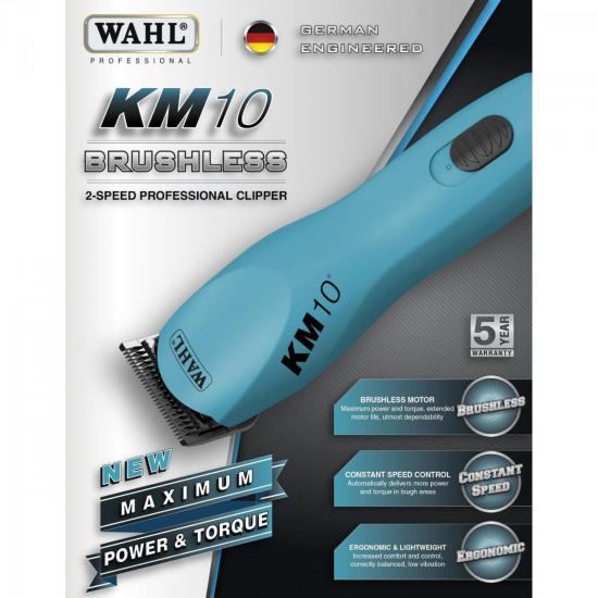 Máquina de Tosa Profissional KM10 Bivolt WAHL por 0,00 à vista no boleto/pix ou parcele em até 1x sem juros. Compre na loja Mundomax!