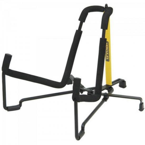 Suporte Para Violão TRAVLITE GS301B Preto/Amarelo HERCULES por 0,00 à vista no boleto/pix ou parcele em até 1x sem juros. Compre na loja Mundomax!