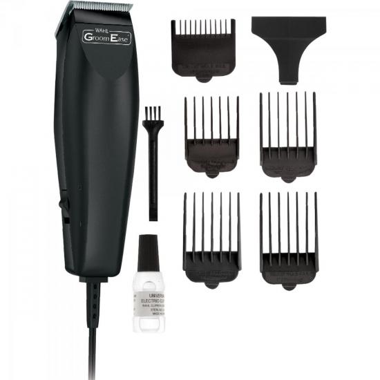 Máquina de Corte 127V GROOM EASE Preta WAHL por 0,00 à vista no boleto/pix ou parcele em até 1x sem juros. Compre na loja Mundomax!