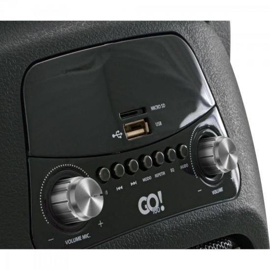 Caixa Multiuso Portátil 100W Bluetooth/MicroSD/USB/FM GO!100 c/ Bateria por 440,00 à vista no boleto/pix ou parcele em até 10x sem juros. Compre na loja Mundomax!