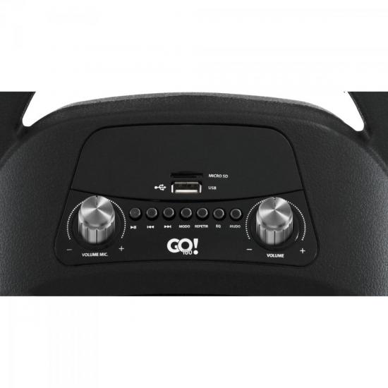 Caixa Multiuso Portátil 100W Bluetooth/MicroSD/USB/FM GO!100 c/ Bateria por 440,00 à vista no boleto/pix ou parcele em até 10x sem juros. Compre na loja Mundomax!