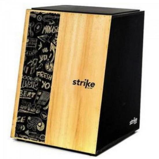 Cajon Acústico Inclinado STRIKE SK4001 Estampado F.S.A por 0,00 à vista no boleto/pix ou parcele em até 1x sem juros. Compre na loja Mundomax!