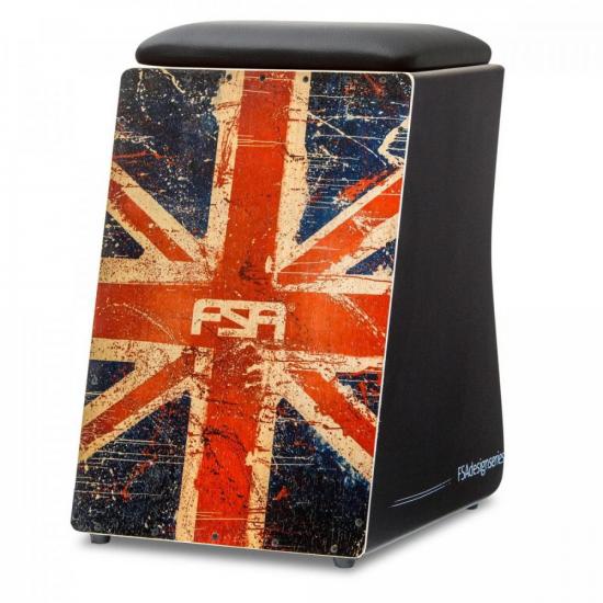 Cajon Eletroacústico Inclinado DESIGN UK FC6622 Estampado F.S.A por 0,00 à vista no boleto/pix ou parcele em até 1x sem juros. Compre na loja Mundomax!