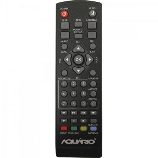 Controle Remoto Para Conversor Digital DTV-5000 Preto AQUARIO (59628)