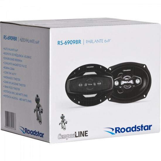 Kit Alto Falante Quadriaxial 6x9\" 240W RMS 4 Ohms RS-6909BR ROADSTAR por 0,00 à vista no boleto/pix ou parcele em até 1x sem juros. Compre na loja Mundomax!