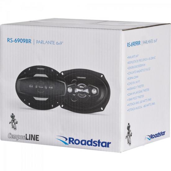 Kit Alto Falante Quadriaxial 6x9\" 240W RMS 4 Ohms RS-6909BR ROADSTAR por 0,00 à vista no boleto/pix ou parcele em até 1x sem juros. Compre na loja Mundomax!