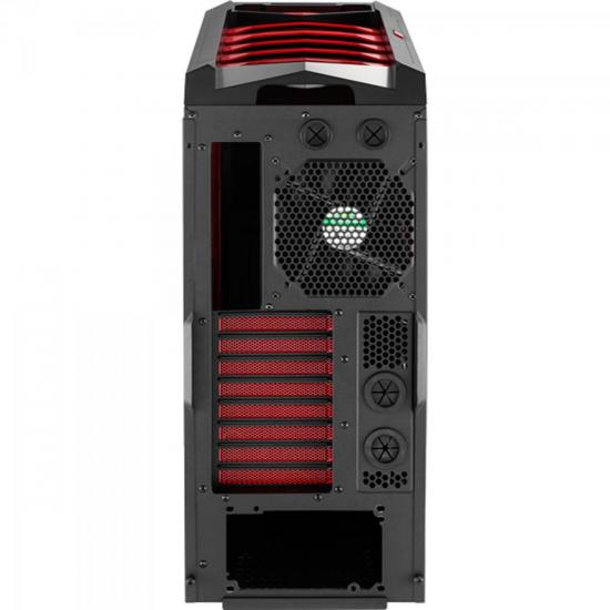 Gabinete Gamer Mid Tower XPREDATOR X3 EN57097 Vermelho/Preto