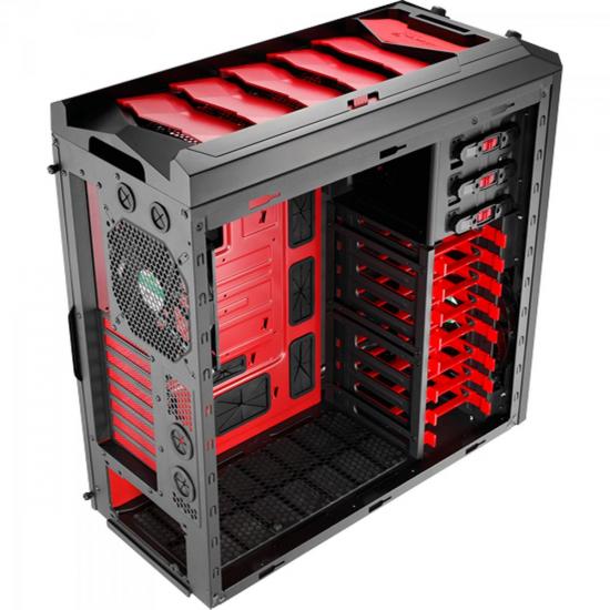 Gabinete Gamer Mid Tower XPREDATOR X3 EN57097 Vermelho/Preto