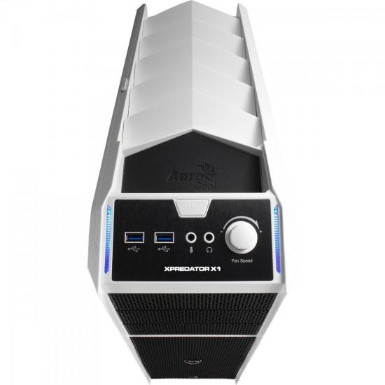 Gabinete Gamer Mid Tower XPREDATOR X1 EN57080 Branco AEROCOOL por 0,00 à vista no boleto/pix ou parcele em até 1x sem juros. Compre na loja Mundomax!