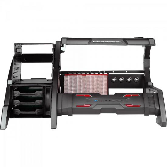 Gabinete Gamer OPEN STRIKE-X AIR EN56830 Preto/Vermelho AEROCOOL por 0,00 à vista no boleto/pix ou parcele em até 1x sem juros. Compre na loja Mundomax!