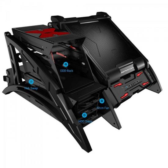 Gabinete Gamer OPEN STRIKE-X AIR EN56830 Preto/Vermelho AEROCOOL por 0,00 à vista no boleto/pix ou parcele em até 1x sem juros. Compre na loja Mundomax!